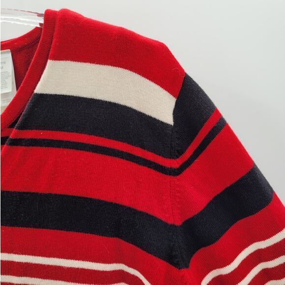Liz Claiborne Striped 2‎ Piece Preppy Button Up Twin Set Cardigan Tank Sweater - Picture 12 of 16